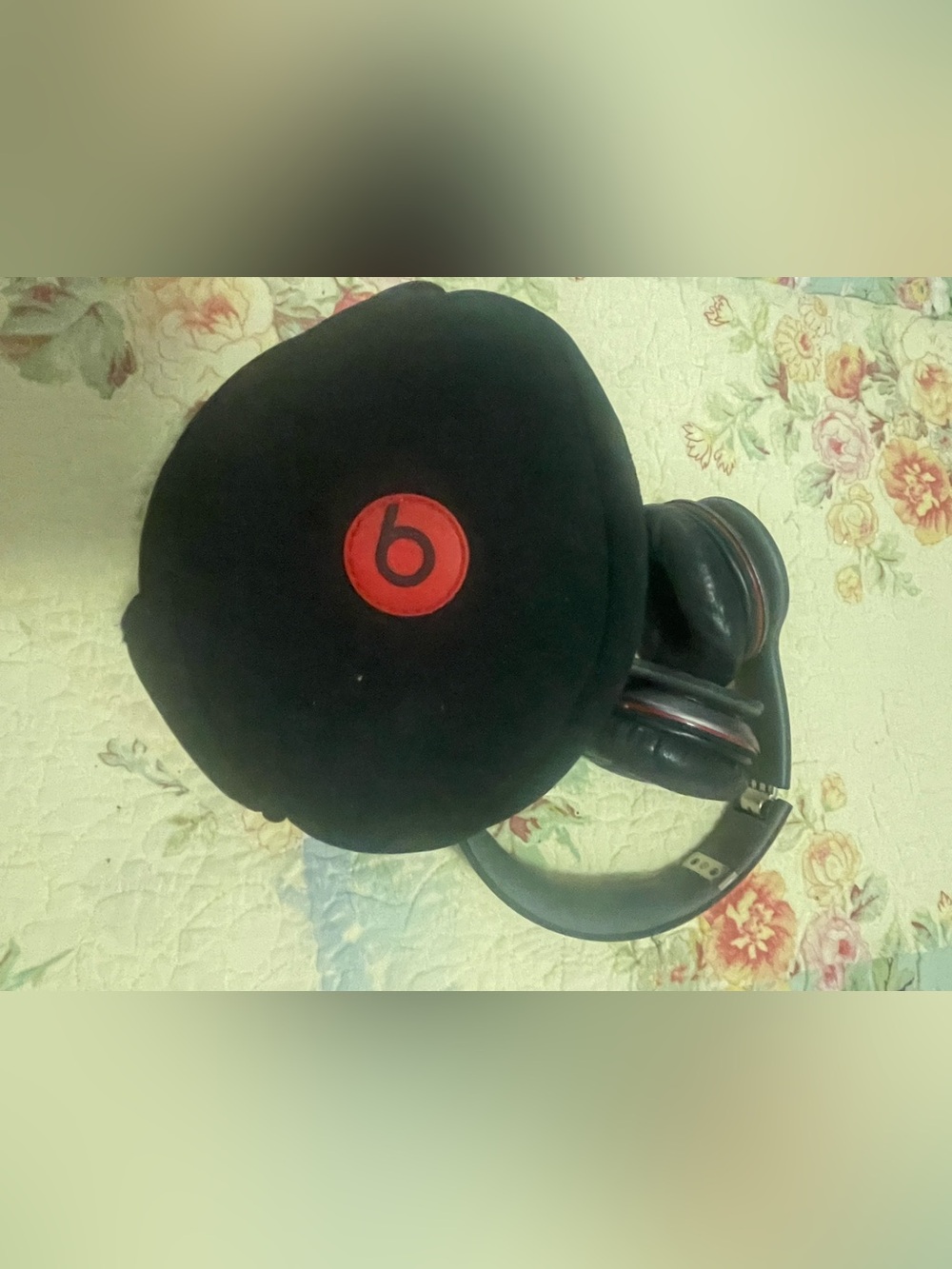 Beats by Dre Black with Red Logo Over-Ear Headphones